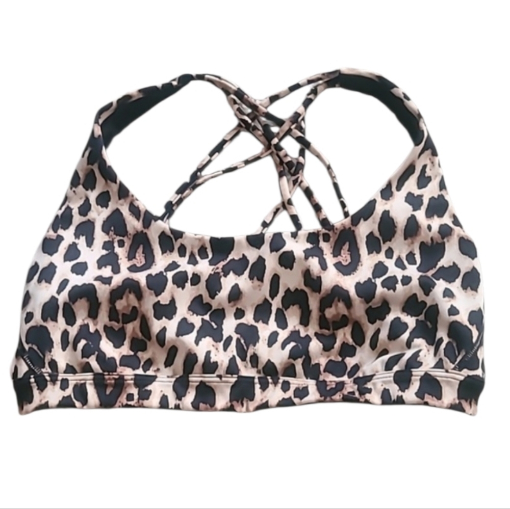 Victoria's Secret Animal Print Criss-Cross Back Bralette Sports Bra